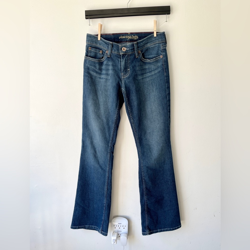 American Eagle Outfitters Hipster Flare Bootcut Stretch Y2K Jeans Size 6